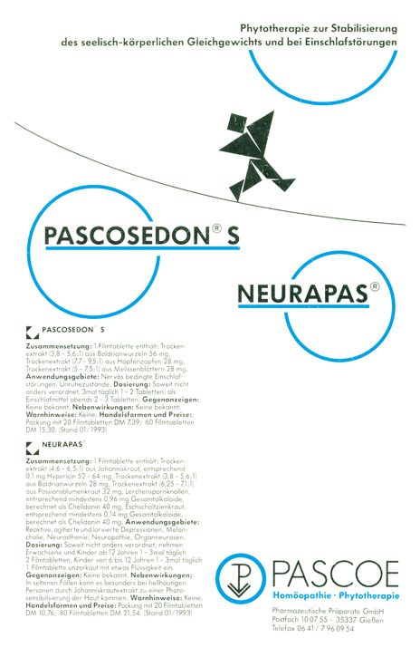 Historische Anzeige Pascoesedon-Neurapas 1990