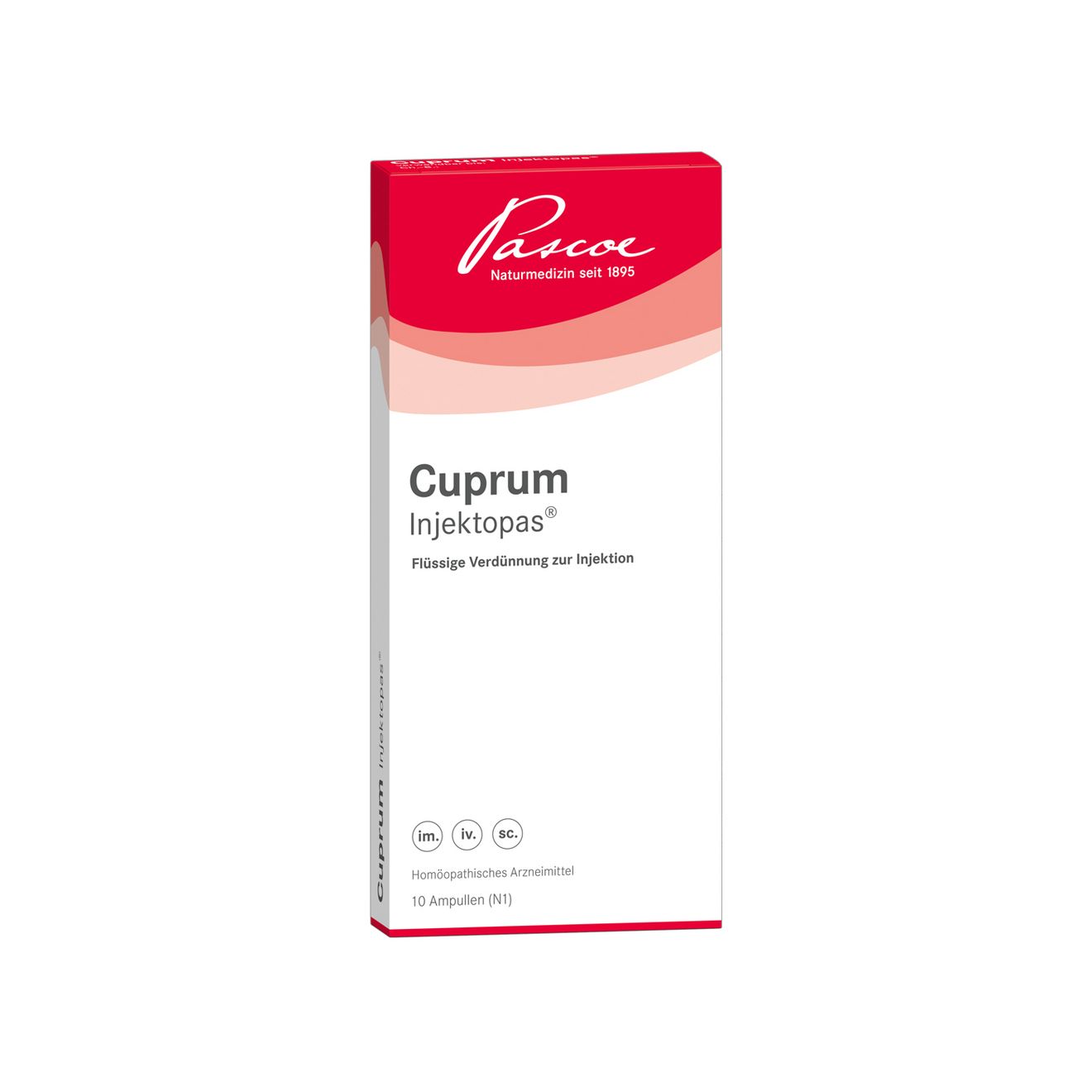 Cuprum-Injektopas 10 x 2 ml Packshot PZN 05100829