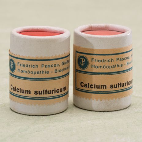 Historische Produktabbildung Calciumsulfuricum