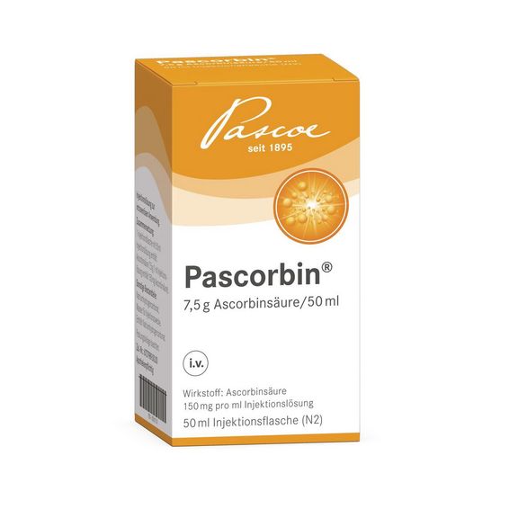 Pascorbin 7,5g Ascorbinsäure / 50 ml Packshot PZN 00581310