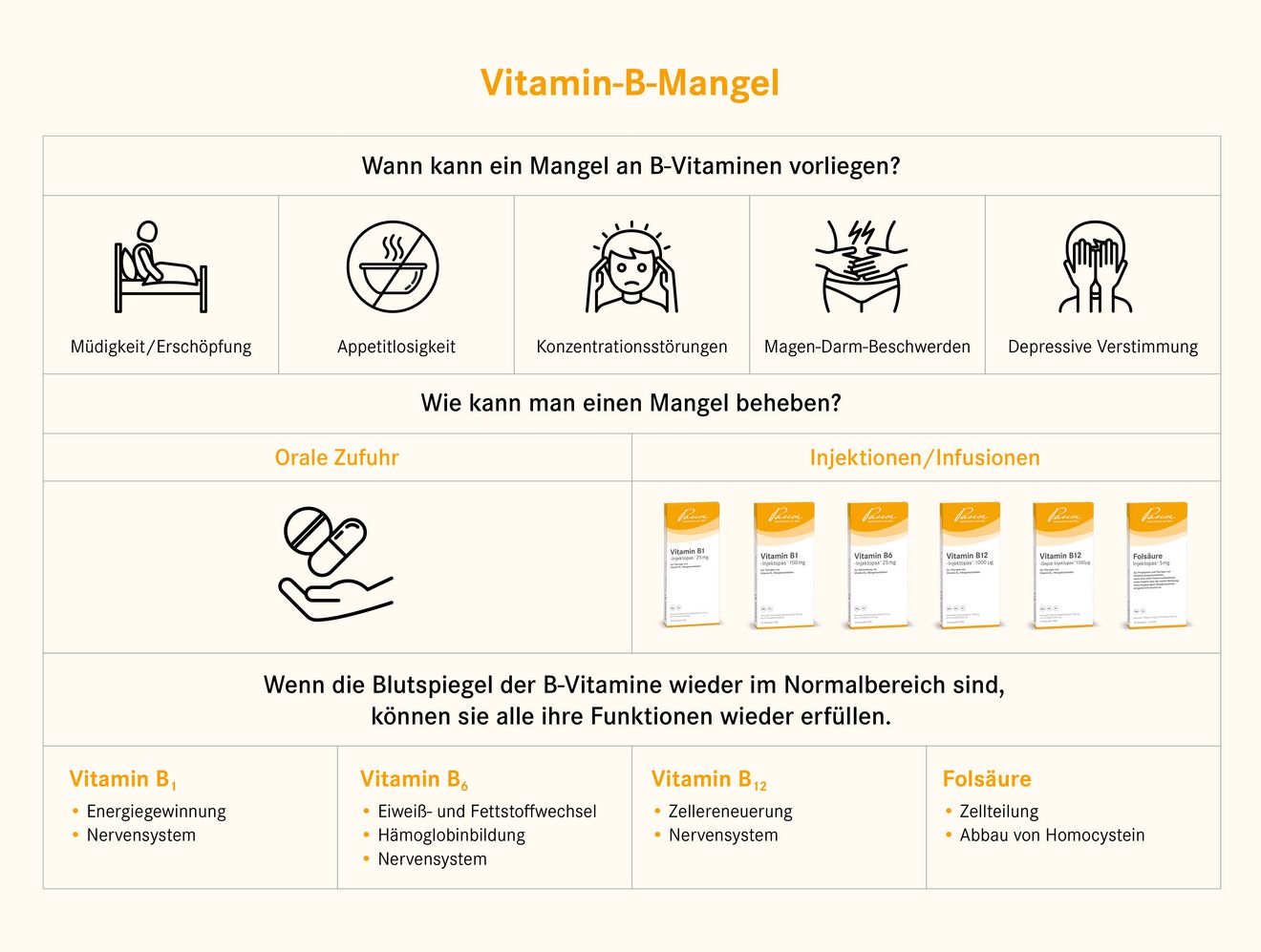 So wichtig ist Vitamin B - Grafik: Wann kann ein Mangel an B-Vitaminen vorliegen?
