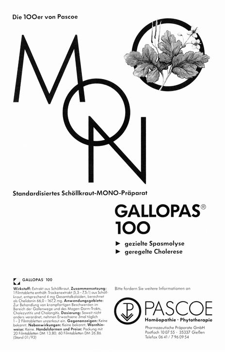 Historische Anzeige Gallopas 1993