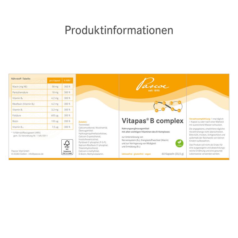 Vitapas B Produktinformationen