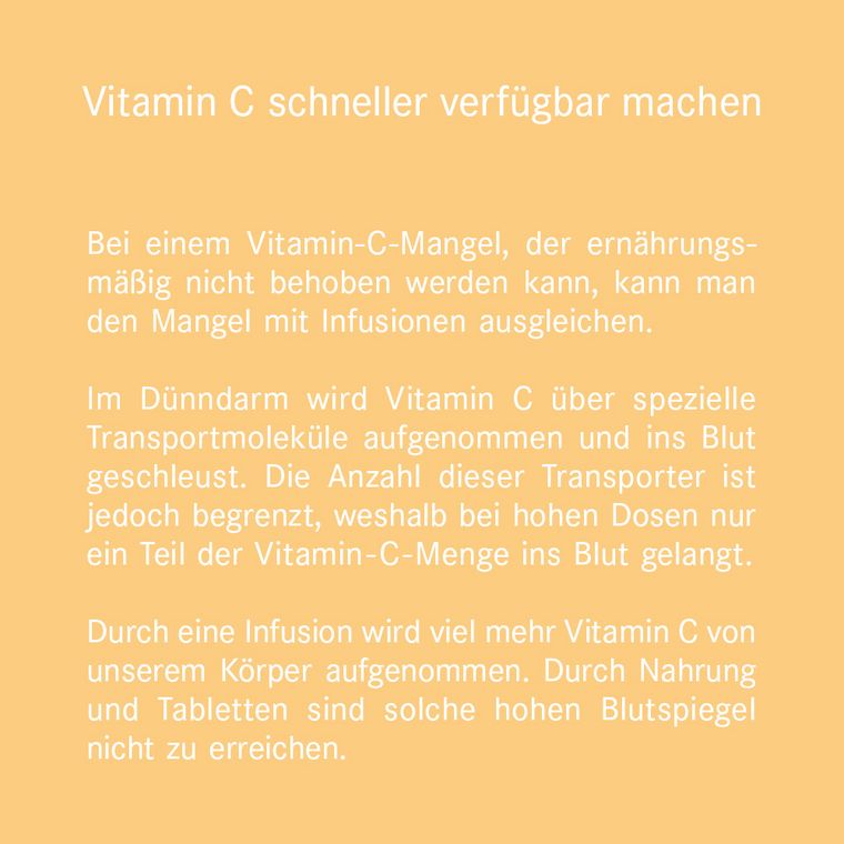 Schnelle Verfügbarkeit von Vitamin C