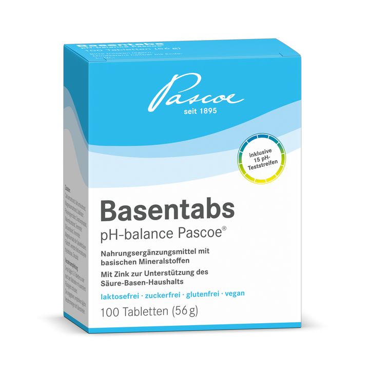 [Translate to Englisch:] Basentabs pH balance Pascoe 100 Tabletten
