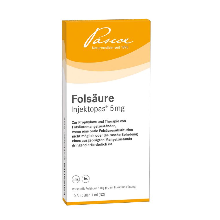 Folsäure Injektopas 5 mg | Pascoe Naturmedizin