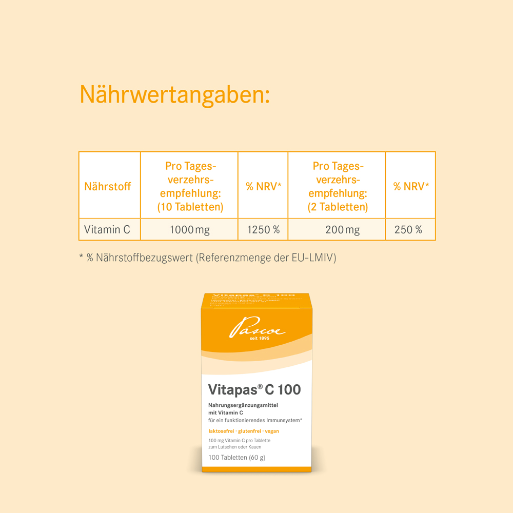 Vitapas C 100 Nährwertangaben