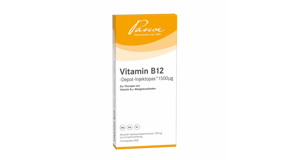 Ordelijk boerderij Verklaring Vitamin B12-Depot-Injektopas 1500 µg | Pascoe Natural Healthcare